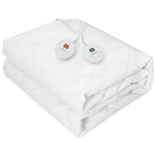 Auto Shut Off Heated Electric Mattress Pad With Dual Controller-Queen Size