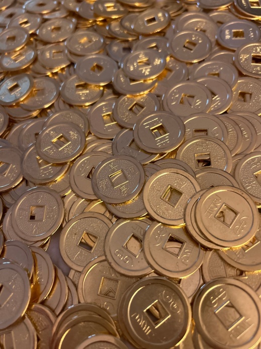 Feng Shui Coins Set Of 9 - Wealth Chinese Gift And Decoration