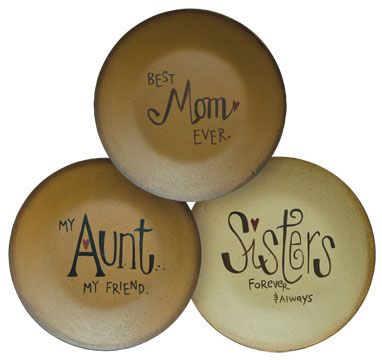 Mom, Aunt, Sister Plate, 3 Asstd