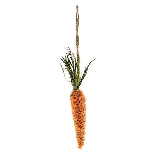 Burlap Carrot Ornament