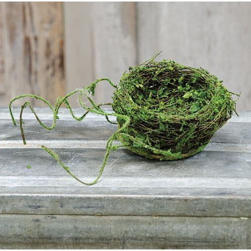 Mossy Bird Nest, 4"