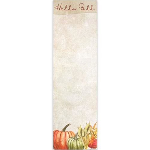 Hello Fall Pumpkins Long Notepad