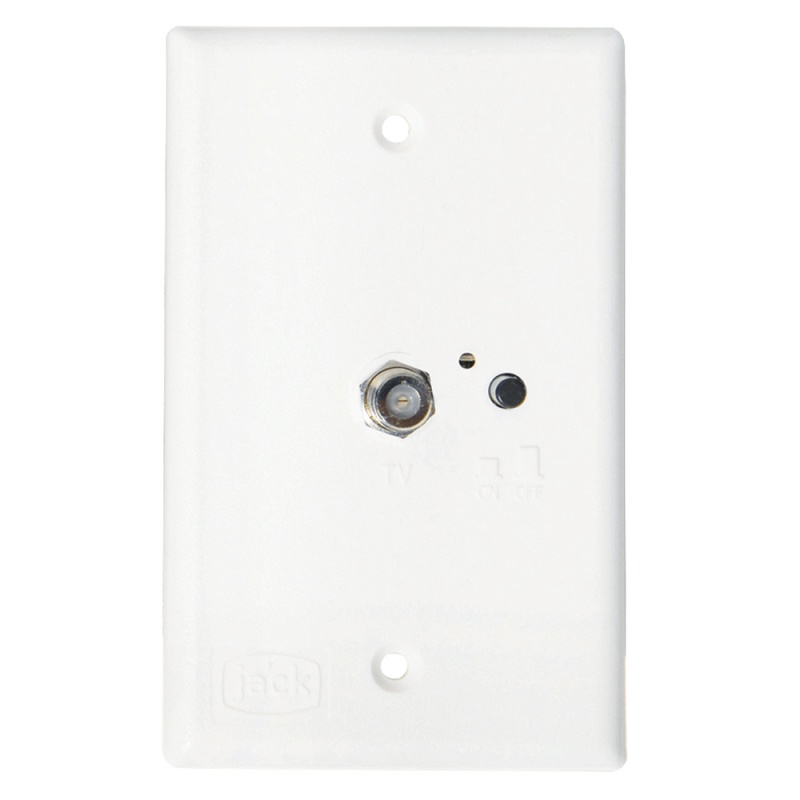 King Jack Pb1000 Tv Antenna Power Injector Switch Plate - White