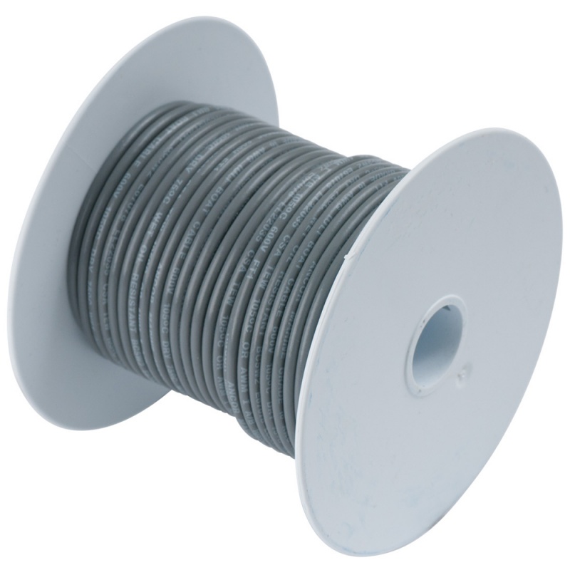 Ancor Grey 18 Awg Tinned Copper Wire - 100'