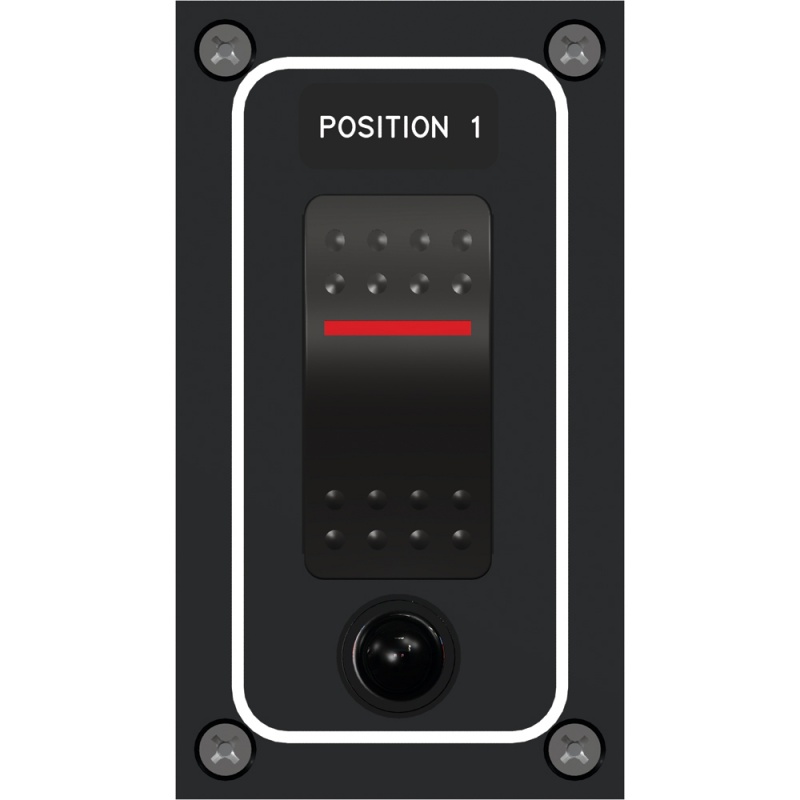 Paneltronics Waterproof Panel - Dc 1-Position Illuminated Rocker Switch & Circuit Breaker