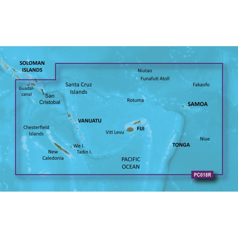 Garmin Bluechart® G3 Hd - Hxpc018r - New Caledonia To Fiji - Microsd™/Sd™