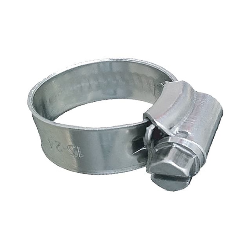Trident Marine 316 Ss Non-Perforated Worm Gear Hose Clamp - 3/8" Band - 7/16"–21/32" Clamping Range - 10-Pack - Sae Size 4