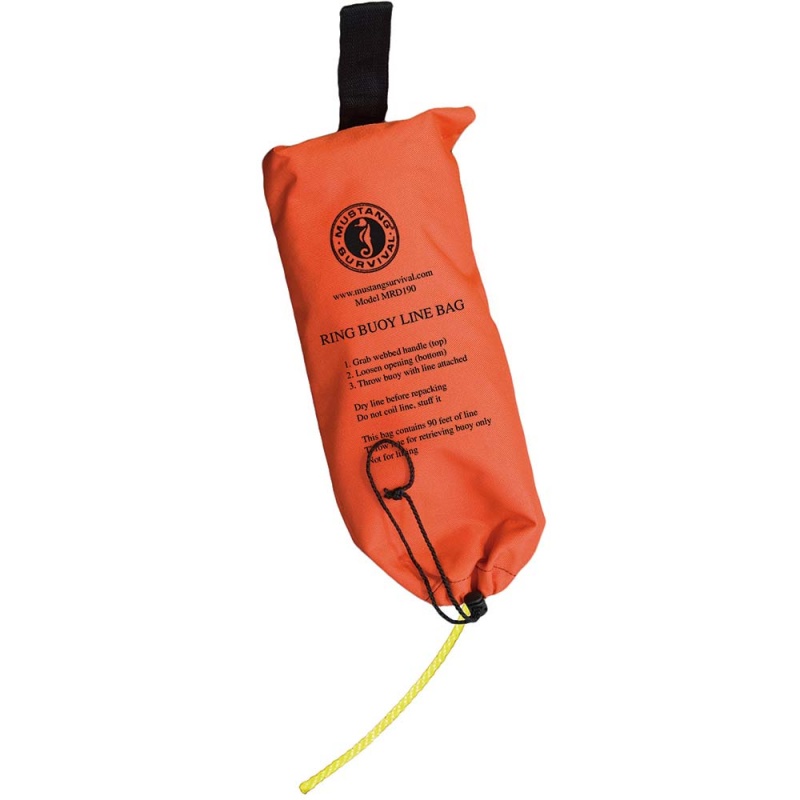 Mustang 90' Ring Buoy Line W/Throw Bag