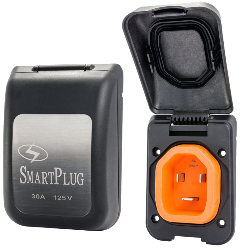 Smartplug 30 Amp Male Non-Metallic Inlet Cover - Black