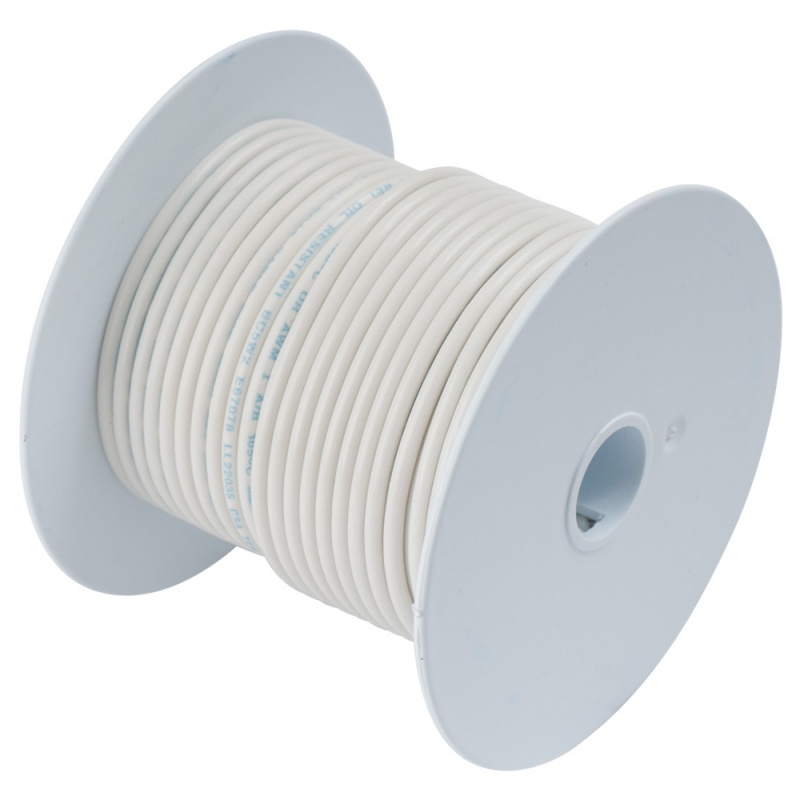 Ancor White 18 Awg Tinned Copper Wire - 35'