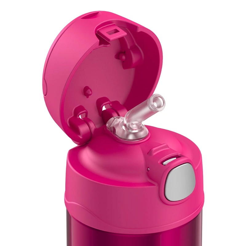 Thermos Funtainer® Stainless Steel Insulated Pink Water Bottle W/Straw - 12Oz