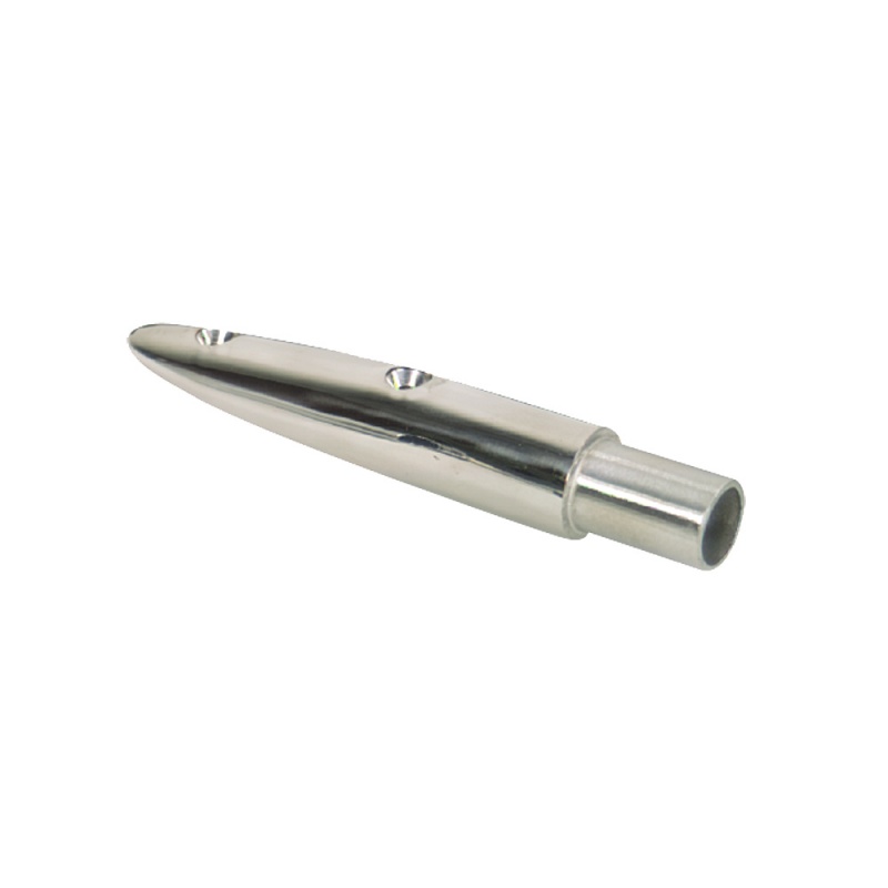 Whitecap 5-1/2° Rail End (End-Out) - 316 Stainless Steel - 7/8" Tube O.D