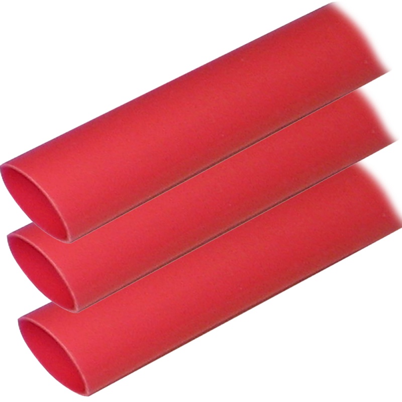 Ancor Adhesive Lined Heat Shrink Tubing (Alt) - 1" X 12" - 3-Pack - Red