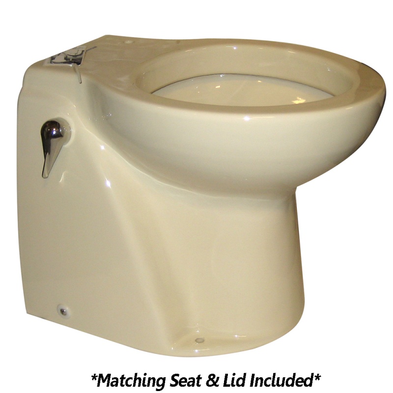 Raritan Atlantes Freedom® W/Vortex-Vac - Household Style - Bone - Remote Intake Pump - Smart Toilet Control - 12v