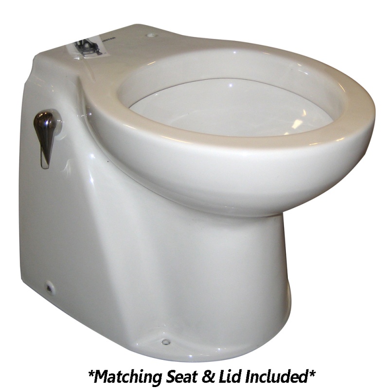Raritan Atlantes Freedom® W/Vortex-Vac - Household Style - White - Freshwater Solenoid - Smart Toilet Control - 12v