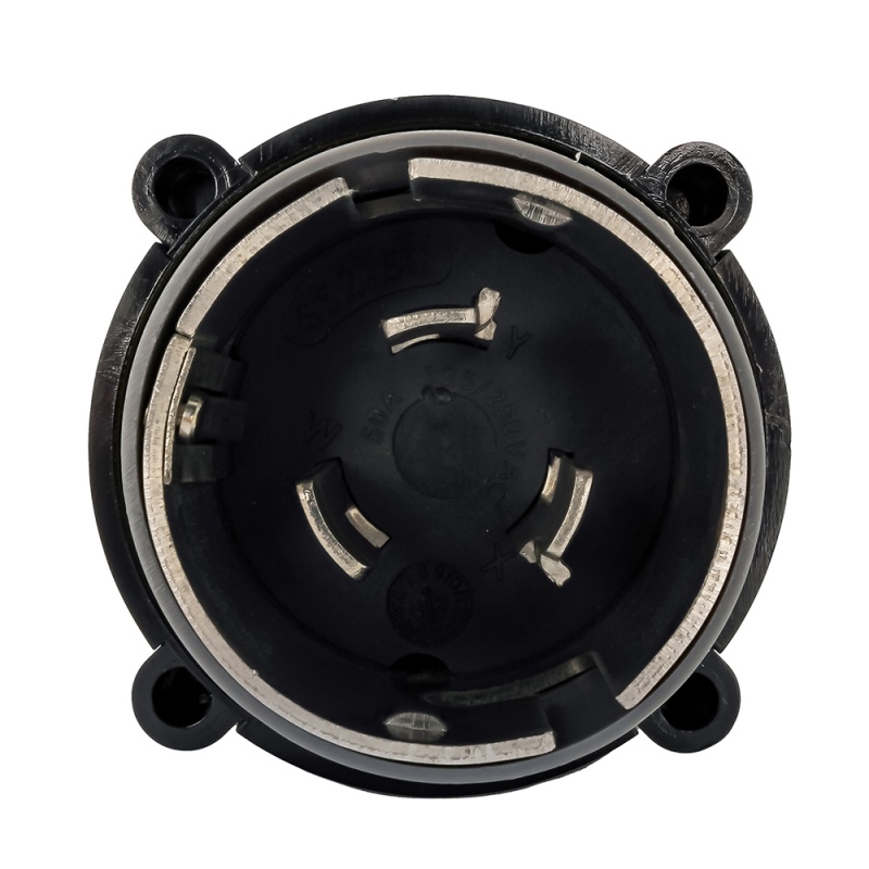Camco 50Am/30Af Power Grip Marine 12" Locking Adapter - M-Lock/F-Locking Adapter