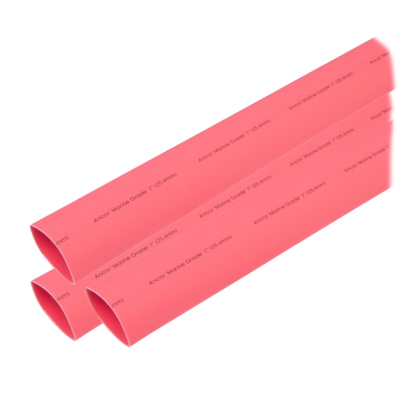 Ancor Heat Shrink Tubing 1" X 3" - Red - 3 Pieces