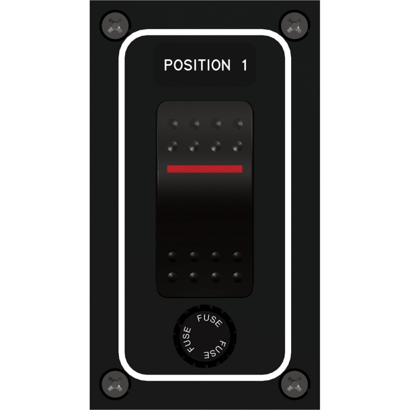 Paneltronics Waterproof Panel - Dc 1-Position Illuminated Rocker Switch & Fuse