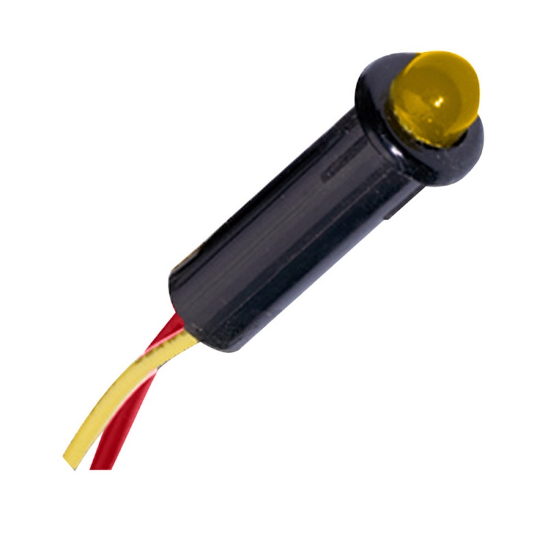 Paneltronics Led Indicator Light - Amber - 24 Vdc - 1/4"
