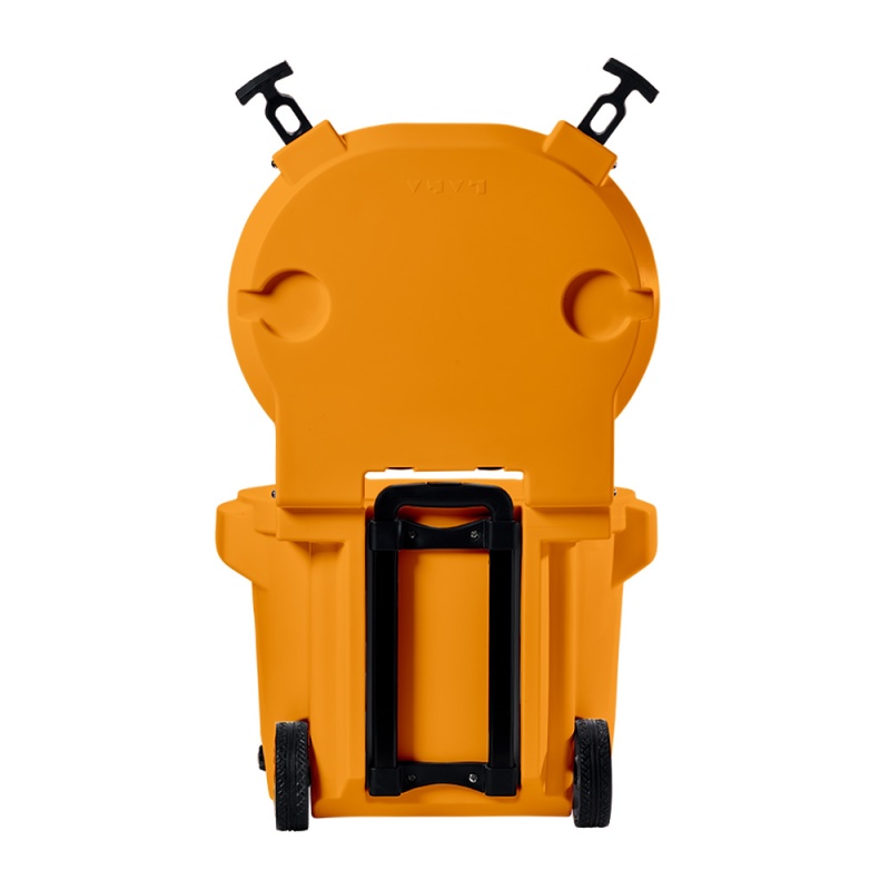Laka Coolers 30 Qt Cooler W/Telescoping Handle & Wheels - Orange