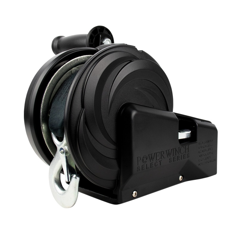 Powerwinch Select Series Winch 1,800Lb, 2 Speed, 6" Crank Arm - Carbon Black