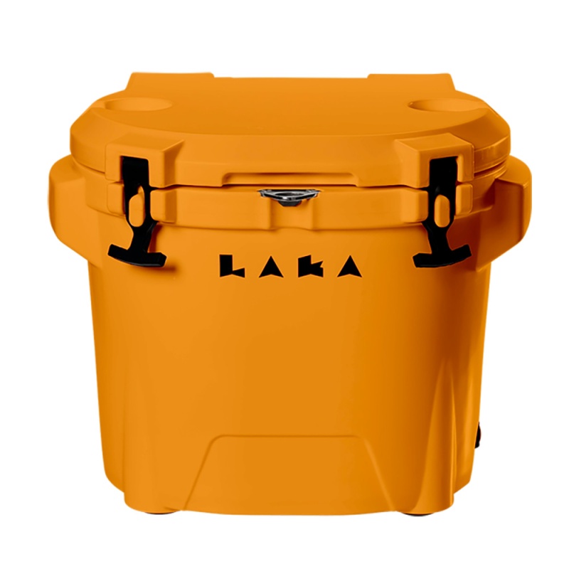 Laka Coolers 30 Qt Cooler W/Telescoping Handle & Wheels - Orange