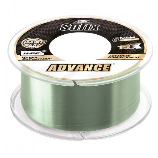 Sufix Advance Monofilament Fishing Line - 20Lb - Low-Vis Green - 330 Yds