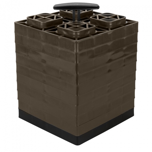 Camco Fasten Leveling Blocks W/T-Handle - 2X2 - Brown *10-Pack