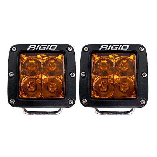 Rigid Industries D-Series Spot W/Amber Pro Lens - Pair