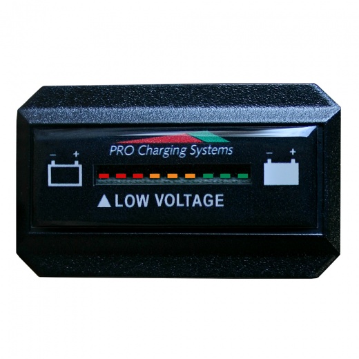 Dual Pro Battery Fuel Gauge - Deltaview Link Compatible - Rectangle - 12V System (1-12V Battery, 2-6V Batteries)