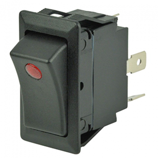 Cole Hersee Sealed Rocker Switch with Small Round Pilot Lights SPST On-Off 3 Blade