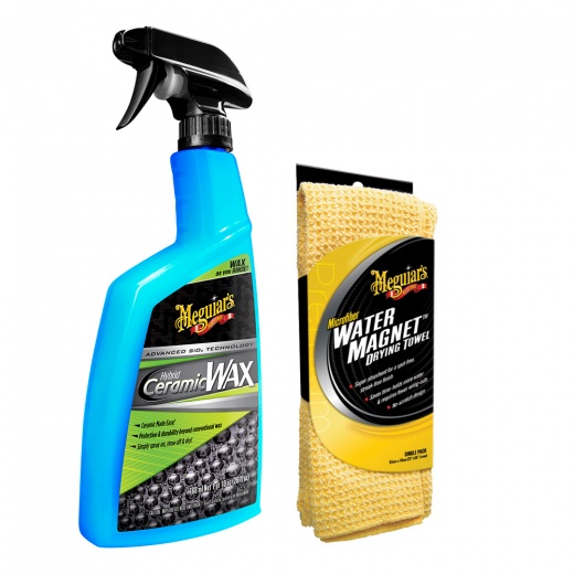 Meguiar's Hybrid Ceramic Wax with Water Magnet Microfiber Drying Towel - 22" x 30"