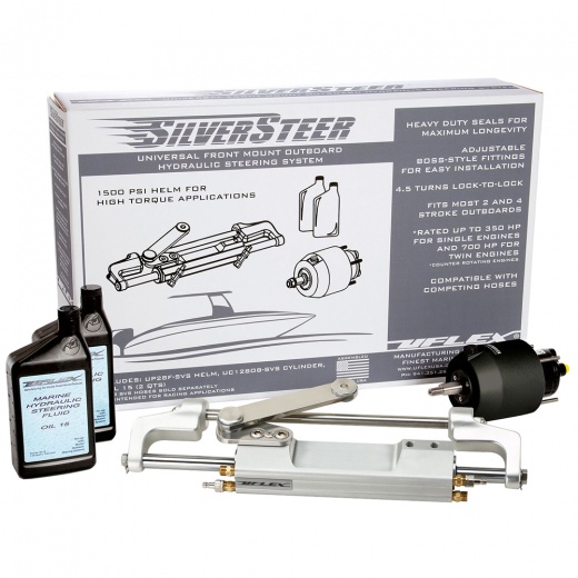 Uflex Silversteer™ Front Mount Outboard Hydraulic Steering System W/ Uc130-Svs-1 Cylinder