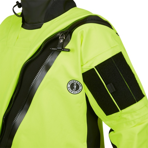Mustang Sentinel Series Water Rescue Dry Suit - Fluorescent Yellow Green-Black - Small Long
