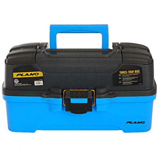 Plano 3-Tray Tackle Box W/Dual Top Access - Smoke & Bright Blue