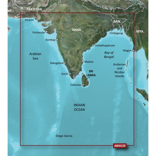 Garmin Bluechart G3 Vision HD - VAW003R - Indian Subcontinent - MicroSD/SD