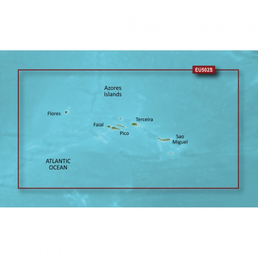 Garmin Bluechart® G3 Vision® Hd - Veu502s - Azores Islands - Microsd™/Sd™