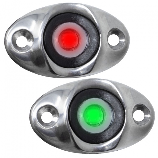 Taco Surface Mount Led Side Navigation Light Set - 1-3/4"