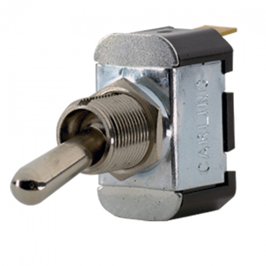 Paneltronics SPST On/Off Metal Bat Toggle Switch - Stainless Steel, SPST, On/Off