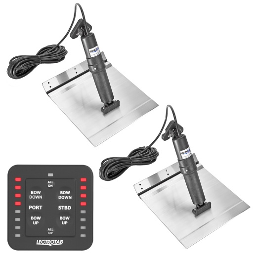 Lectrotab Xka Aluminum Alloy Trim Tab Kit W/One-Touch Control - 9 X 9