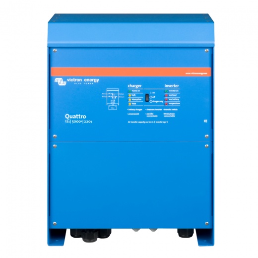 Victron Quattro Inverter/Charger 12 Vdc - 5000W - Dual 100Amp 120Vac Inputs