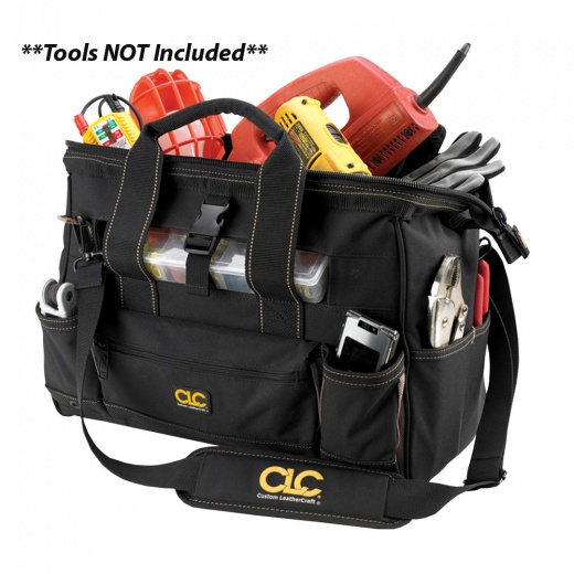 CLC 1534 Tool Bag with Top-Side Plastic Parts Tray - 16"