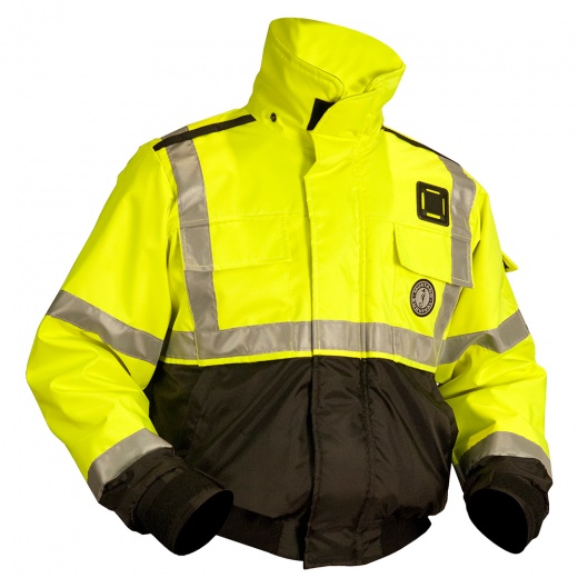 Mustang Ansi High Vis Flotation Bomber Jacket - Medium - Yellow/Black