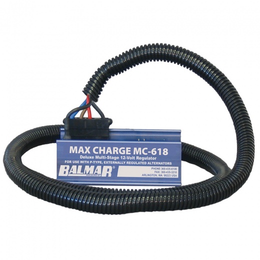 Balmar Max Charge MC-618 Multi-Stage Regulator W/ 54" Harness - 12v