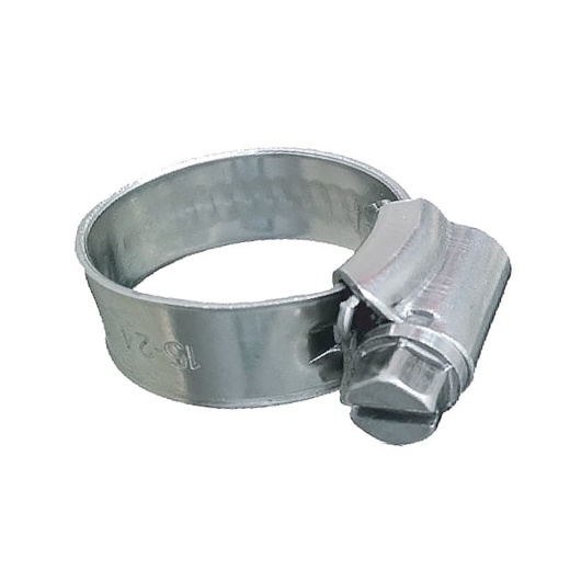 Trident Marine 316 SS Non-Perforated Worm Gear Hose Clamp - (1-1/16" – 1-1/2") Clamping Range - 10-Pack - Sae Size 16