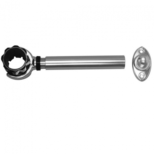 Rupp Threaded Antenna Support W/6" Flat Mount & 1.5" Collar