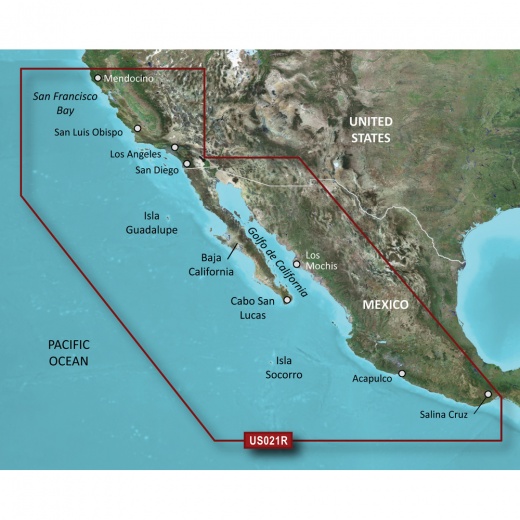 Garmin Bluechart® G3 Vision® Hd - Vus021r - California-Mexico - Microsd™/Sd™
