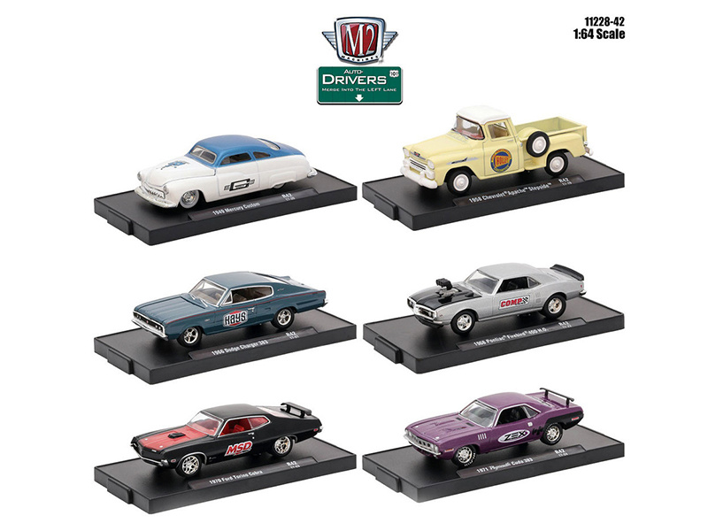 Drivers 6 Cars Set Release 42 In Blister Packs 1/64 Diecast Model Cars By M2 Machines