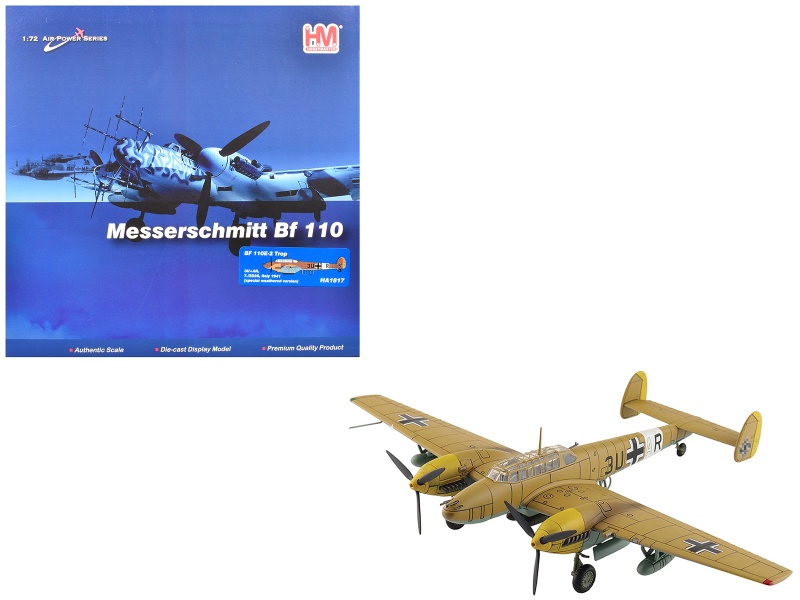 Messerschmitt Bf 110E-2 Trop “3U+Ar” 1/72 Diecast Model