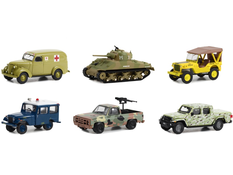 "Battalion 64" Set Of 6 Pieces Series 3 1/64 Diecast Models By Greenlight